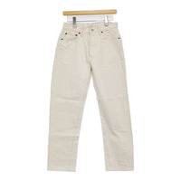 CIOTA 未使用 ホワイト スビンコットン 13.5oz ストレートデニム 29 定価29700円 デニムパンツ オフホワイト レディース シオタ【中古】5-0610G♪