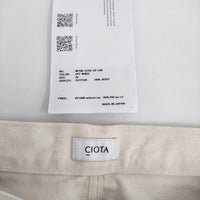 CIOTA 未使用 ホワイト スビンコットン 13.5oz ストレートデニム 29 定価29700円 デニムパンツ オフホワイト レディース シオタ【中古】5-0610G♪