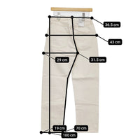 CIOTA 未使用 ホワイト スビンコットン 13.5oz ストレートデニム 29 定価29700円 デニムパンツ オフホワイト レディース シオタ【中古】5-0610G♪
