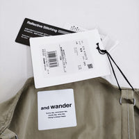 and wander オーバーサイズ カーゴドレス サイズWS/M 定価38500円 キャミソール ワンピース カーキ レディース アンドワンダー【中古】5-0610S♪