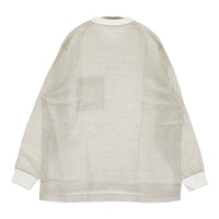 BRU NA BOINNE 新品 ボーダーシャツロンT2号 L 定価28600円 長袖Ｔシャツ カットソー ベージュ グレー メンズ ブルーナボイン【中古】5-0610M♪