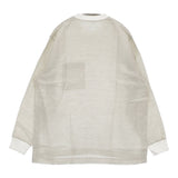 BRU NA BOINNE 新品 ボーダーシャツロンT2号 L 定価28600円 長袖Ｔシャツ カットソー ベージュ グレー メンズ ブルーナボイン【中古】5-0610M♪