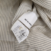 BRU NA BOINNE 新品 ボーダーシャツロンT2号 L 定価28600円 長袖Ｔシャツ カットソー ベージュ グレー メンズ ブルーナボイン【中古】5-0610M♪