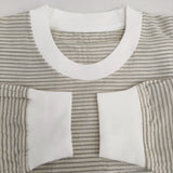 BRU NA BOINNE 新品 ボーダーシャツロンT2号 L 定価28600円 長袖Ｔシャツ カットソー ベージュ グレー メンズ ブルーナボイン【中古】5-0610M♪