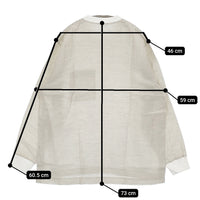 BRU NA BOINNE 新品 ボーダーシャツロンT2号 L 定価28600円 長袖Ｔシャツ カットソー ベージュ グレー メンズ ブルーナボイン【中古】5-0610M♪