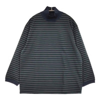 EEL 新品 Qualitee Turtle サイズXS 定価15950円 E-24566B 長袖Ｔシャツ カットソー ロンＴ ネイビー グリーン メンズ イール【中古】5-0610M♪