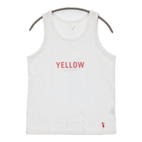 grown in the sun YELLOW/TAIL サイズXS 刺繍 タンクトップ ホワイト レディース グローンインザサン【中古】5-0610S♪