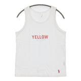 grown in the sun YELLOW/TAIL サイズXS 刺繍 タンクトップ ホワイト レディース グローンインザサン【中古】5-0610S♪