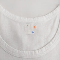 grown in the sun YELLOW/TAIL サイズXS 刺繍 タンクトップ ホワイト レディース グローンインザサン【中古】5-0610S♪