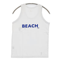 grown in the sun 78.9 BEACH サイズP 刺繍 タンクトップ ホワイト レディース グローンインザサン【中古】5-0610S♪