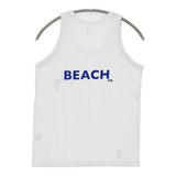 grown in the sun 78.9 BEACH サイズP 刺繍 タンクトップ ホワイト レディース グローンインザサン【中古】5-0610S♪