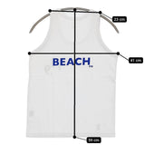 grown in the sun 78.9 BEACH サイズP 刺繍 タンクトップ ホワイト レディース グローンインザサン【中古】5-0610S♪