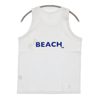 grown in the sun 78.9/BEACH サイズXS 刺繍 タンクトップ ホワイト レディース グローンインザサン【中古】5-0610S♪