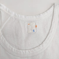 grown in the sun 78.9/BEACH サイズXS 刺繍 タンクトップ ホワイト レディース グローンインザサン【中古】5-0610S♪