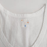 grown in the sun LUCKY 7 サイズP 刺繍 タンクトップ ホワイト レディース グローンインザサン【中古】5-0610S♪