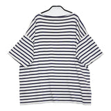 Toujours BORDER Boat Neck Half Sleeve Sh 定価26400円 ボーダーTシャツ カットソー ホワイト ネイビー レディース トゥジュー【中古】5-0531S♪