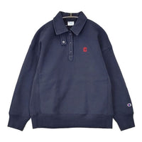 Champion リバースウィーブ ハーフスナップスウェットシャツ 定価12980円 サイズM 裏起毛 スウェット 24FW ネイビー レディース チャンピオン【中古】5-1002T∞