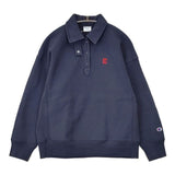 Champion リバースウィーブ ハーフスナップスウェットシャツ 定価12980円 サイズM 裏起毛 スウェット 24FW ネイビー レディース チャンピオン【中古】5-1002T∞