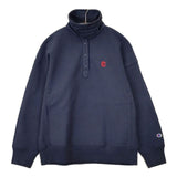 Champion リバースウィーブ ハーフスナップスウェットシャツ 定価12980円 サイズM 裏起毛 スウェット 24FW ネイビー レディース チャンピオン【中古】5-1002T∞
