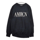 AMERICANA プリント リブ付き 長袖Ｔシャツ カットソー ロンＴ ブラック レディース アメリカーナ【中古】5-0712M∞