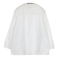 ICHI バンドカラー ギャザー sm191017 長袖 コットン ブラウス シャツ ホワイト レディース イチ【中古】5-0712M∞