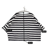 Traditional Weatherwear ビッグマリンボートネックTシャツ ボーダー 黒 白 レディース トラディショナルウェザーウェア【中古】5-0613S♪
