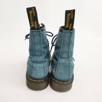 Dr.Martens 8ホール 1460 SUEDE 8 EYE 21466456 LAKE BLUE UK6 ブーツ ブルーグリーン レディース ドクターマーチン【中古】5-0908G◎