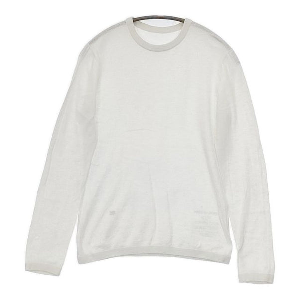 45R/45rpm コットン ニットソー 長袖Ｔシャツ カットソー ロンＴ ホワイト レディース フォーティーファイブアールピーエム【中古】5-0712M∞