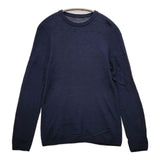 45R/45rpm コットン ニットソー 長袖Ｔシャツ カットソー ロンＴ ネイビー レディース フォーティーファイブアールピーエム【中古】5-0712M∞