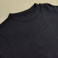 45R/45rpm コットン ニットソー 長袖Ｔシャツ カットソー ロンＴ ネイビー レディース フォーティーファイブアールピーエム【中古】5-0712M∞