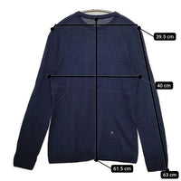 45R/45rpm コットン ニットソー 長袖Ｔシャツ カットソー ロンＴ ネイビー レディース フォーティーファイブアールピーエム【中古】5-0712M∞