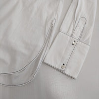 TODAYFUL キルティングドレスシャツ 定価14850円 ステッチ ブラウス シャツ ホワイト レディース トゥデイフル【中古】5-0724M∞
