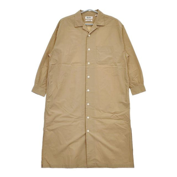 GYMPHLEX コットン ロングシャツワンピ ワンピース ベージュ レディース ジムフレックス【中古】5-0724M∞