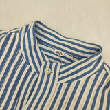 45R/45rpm ジンバオックスのシャツドレス ワンピース 定価39600円 ワンピース ブルー ホワイト レディース フォーティーファイブアールピーエム【中古】5-1106M∞