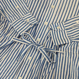 45R/45rpm ジンバオックスのシャツドレス ワンピース 定価39600円 ワンピース ブルー ホワイト レディース フォーティーファイブアールピーエム【中古】5-1106M∞