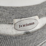 J&M Davidson 羊革 エルボーパッチ 裏起毛 トレーナー スウェット グレー レディース ジェイアンドエムデヴィッドソン【中古】5-1002T∞