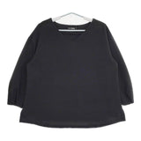 Niko and… BASIC ポリエステルプルオーバー サイズ5 XL ブラウス シャツ ブラック レディース ニコアンド【中古】5-0724M∞