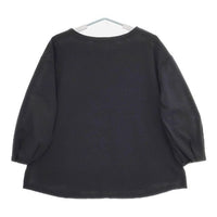 Niko and… BASIC ポリエステルプルオーバー サイズ5 XL ブラウス シャツ ブラック レディース ニコアンド【中古】5-0724M∞