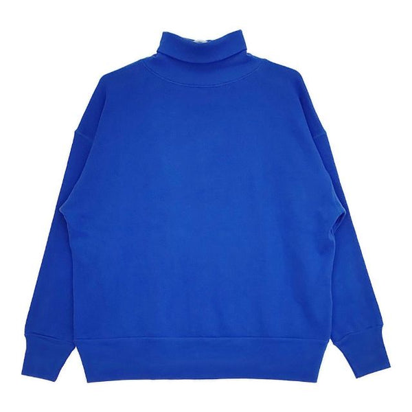 gicipi イタリア製 タートルネック コットン 長袖Ｔシャツ カットソー ロンＴ ブルー レディース ジチピ【中古】5-0724M∞