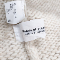 Hands of creation ウールアルパカ サイズF カーディガン ベージュ レディース ハンズオブクリエイション【中古】5-0811T◎