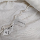 NOUVELLES DU PARADIS タートルネック コットン リブ 長袖Ｔシャツ カットソー ロンＴ オフホワイト レディース ヌーベルドゥパラディ【中古】5-0724M∞