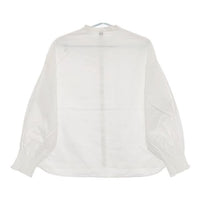 FILUM 袖シャーリング 比翼ボタン コットン ブラウス シャツ ホワイト レディース フィルム【中古】5-0724M∞