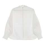 FILUM 袖シャーリング 比翼ボタン コットン ブラウス シャツ ホワイト レディース フィルム【中古】5-0724M∞