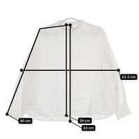 FILUM 袖シャーリング 比翼ボタン コットン ブラウス シャツ ホワイト レディース フィルム【中古】5-0724M∞