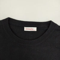 Josephin ジョセフィン カシミヤ シルク クルーネック セーター ニット ブラック レディース【中古】5-1002T∞
