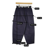 mina perhonen choucho 刺繍 コットン イージーパンツ 定価44000円 aca4603s パンツ 24AW ネイビー レディース ミナペルホネン【中古】5-1106G∞