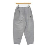 mina perhonen choucho ギャザーパンツ 定価55000円 acs4572 刺繍 ラミーコットンシルク パンツ 24SS ネイビー ホワイト レディース ミナペルホネン【中古】5-1106M∞