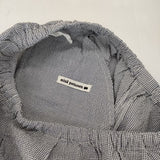 mina perhonen choucho ギャザーパンツ 定価55000円 acs4572 刺繍 ラミーコットンシルク パンツ 24SS ネイビー ホワイト レディース ミナペルホネン【中古】5-1106M∞