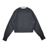 SLOBE IENA echecs クルーネックプルオーバー 定価12100円 ウール セーター ニット 24AW チャコールグレー レディース スローブイエナ【中古】5-1002T∞