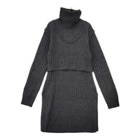 ETRE TOKYO 新品 リブニット サイドスリット 定価23000円 1219511076-0 ワンピース チャコールグレー レディース エトレトウキョウ【中古】5-1002T∞